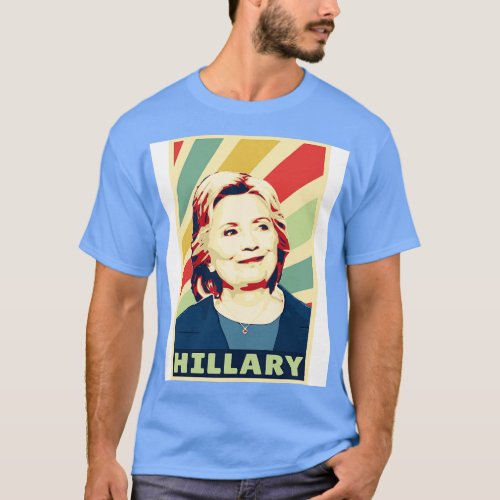 Hillary Clinton Vintage Colors T_Shirt