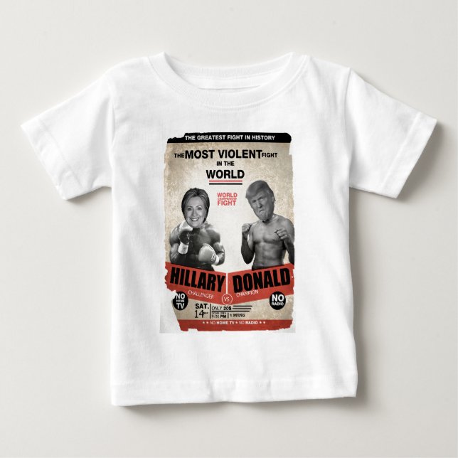 Hillary Clinton vs Donald Trump 2016 Baby T-Shirt (Front)