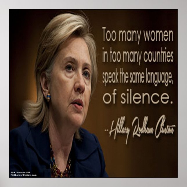 Hillary Clinton Women R Silent Poster (Front)