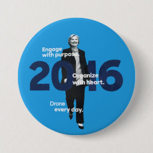 Hillary (Drone every day) Pinback Button