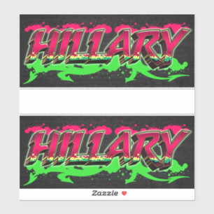 Hillary First Name Graffiti Decal Sticker