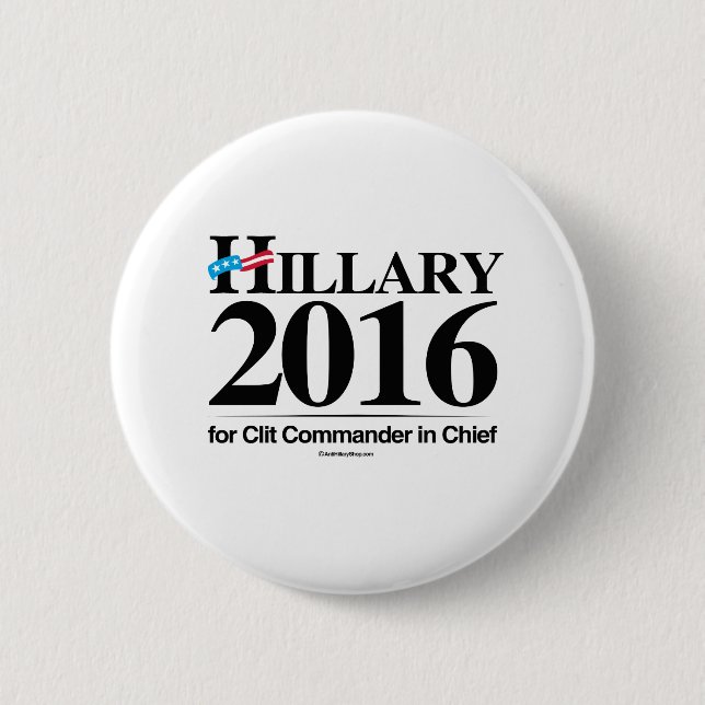 Hillary for C lit Commander Pinback Button (Front)