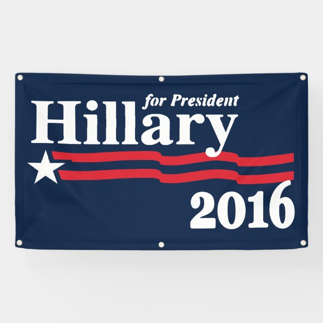 Hillary For President 2016 Banner (Horizontal)