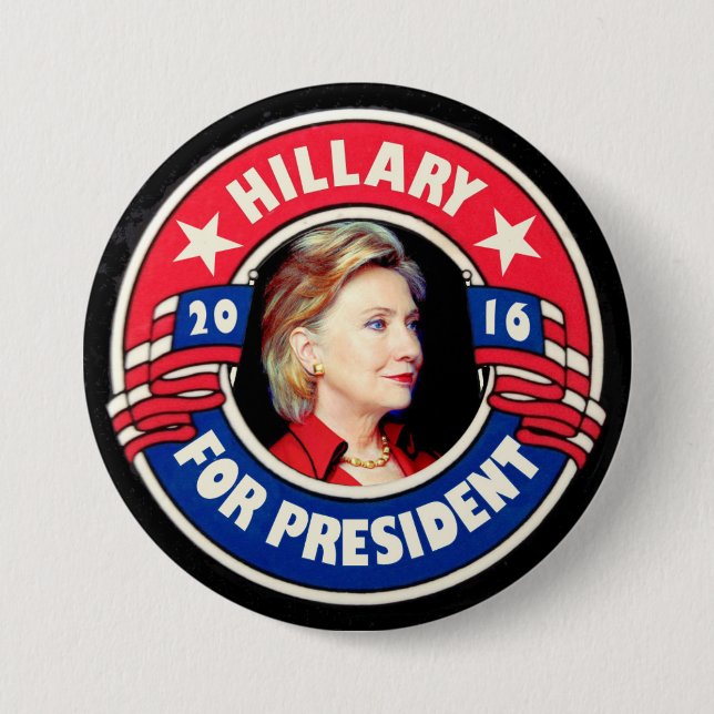 Hillary for President 2016 Pinback Button (Front)