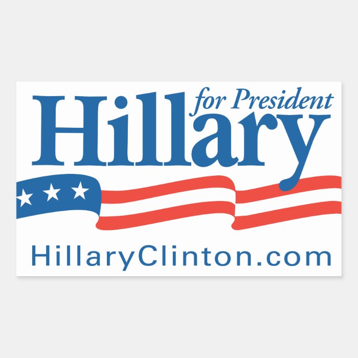 Hillary for President 2016 Rectangle Sticker