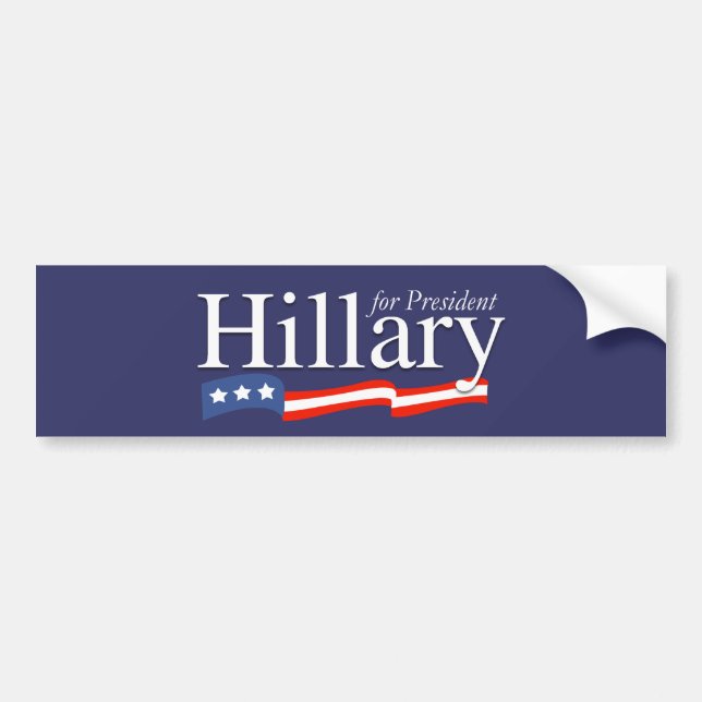 Hillary for President Bumper Sticker (Front)