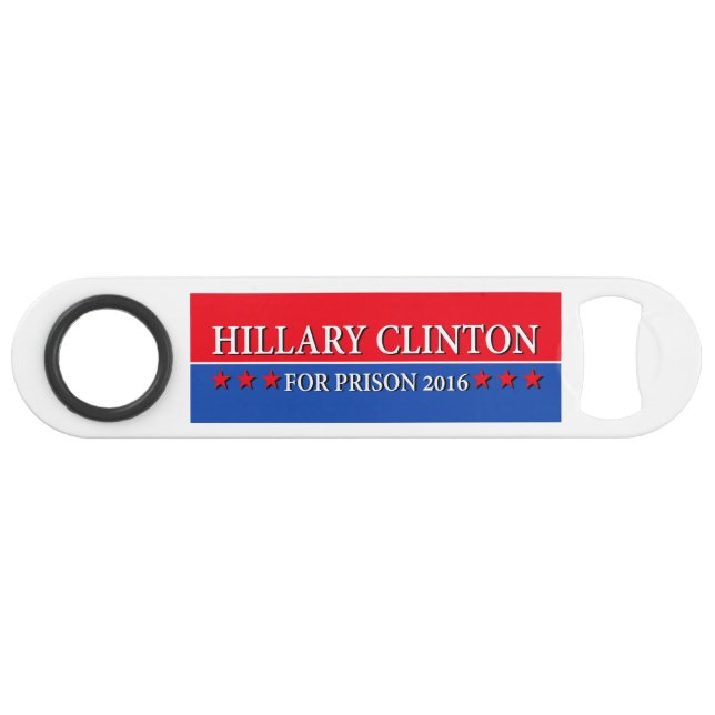 "HILLARY FOR PRISON 2016" BAR KEY (Front (Horizontal))