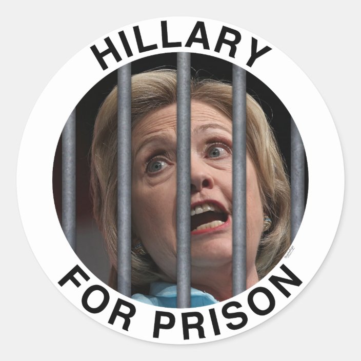 Hillary for Prison Classic Round Sticker | Zazzle.com