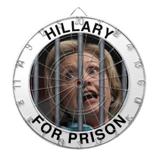 Hillary for Prison Dartboard With Darts
