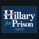 Hillary for Prison Yard Sign<br><div class="desc">Hillary for Prison yard signs by the Liberty Maniacs.</div>