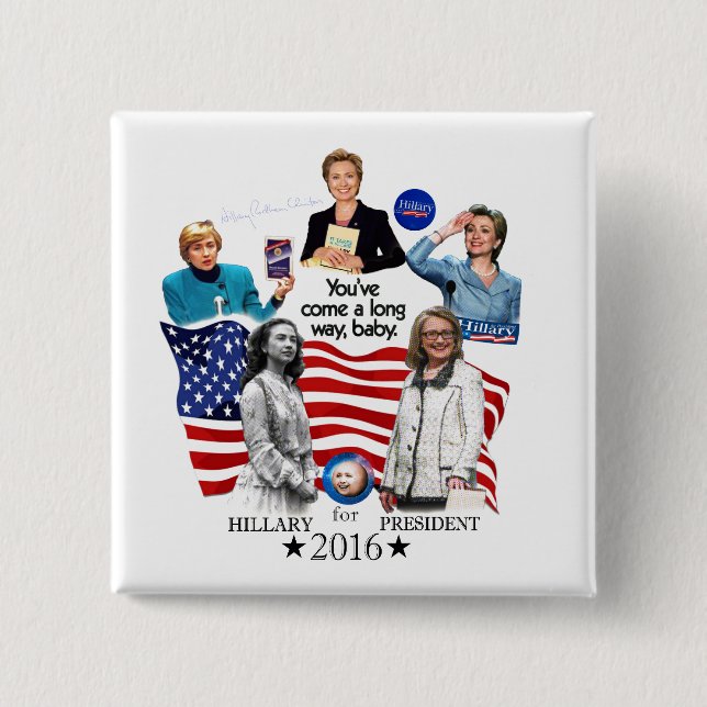 Hillary in 2016 button (Front)