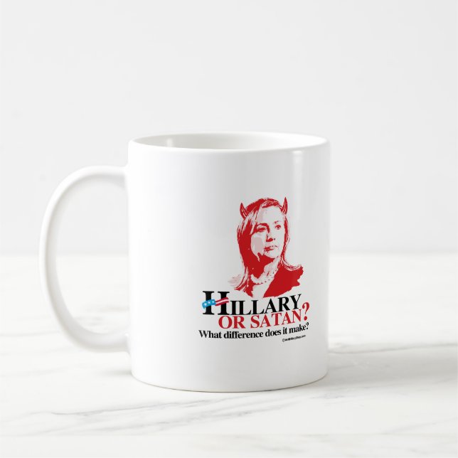 Hillary or Satan - what difference Coffee Mug (Left)