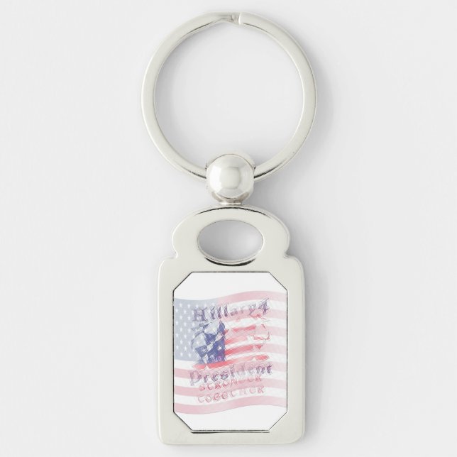 Hillary political presidential campaign custom USA Keychain (Front)