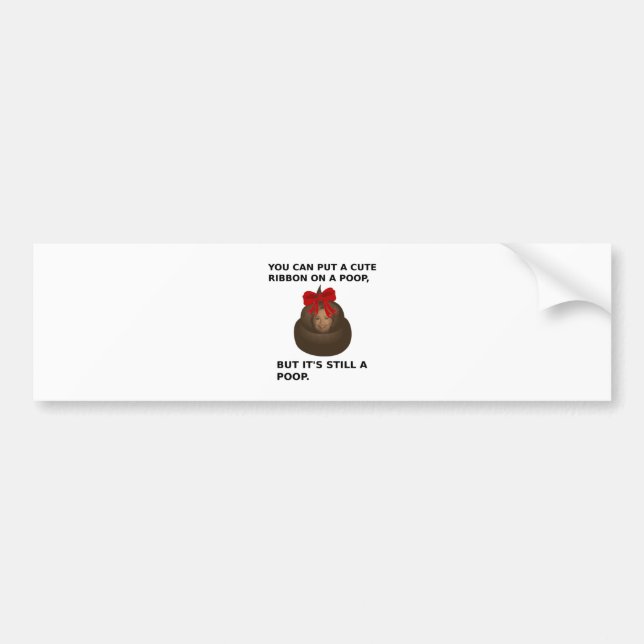 Hillary Poop Bumper Sticker (Front)