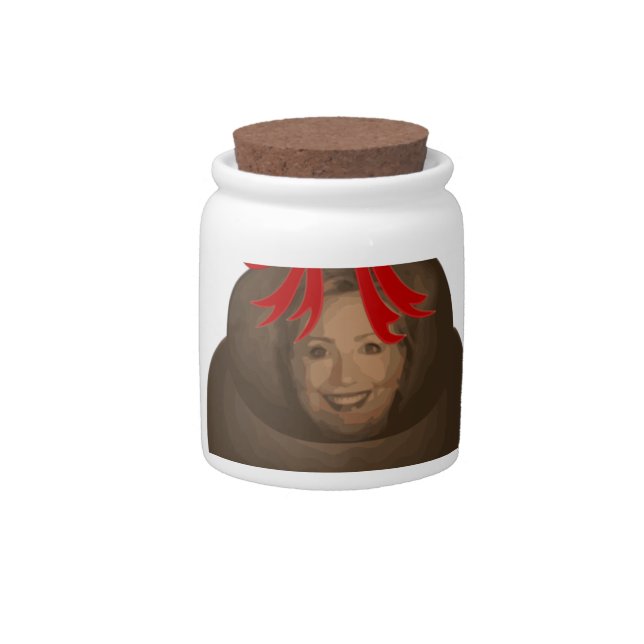 Hillary Poop Candy Jar (Front)