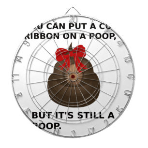 Hillary Poop Dartboard With Darts