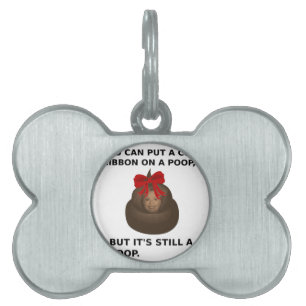 Hillary Poop Pet Name Tag