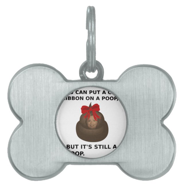 Hillary Poop Pet Name Tag (Front)