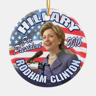 Hillary Rodham Clinton 2016 Ceramic Ornament