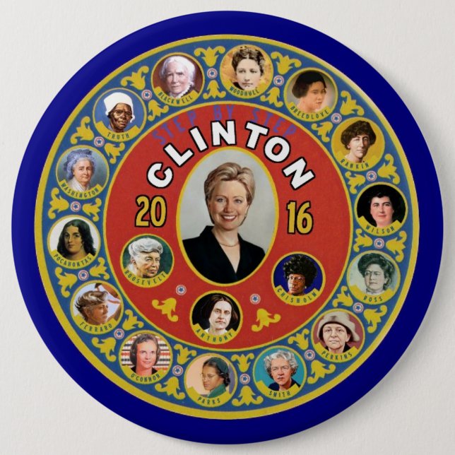 Hillary: The First Woman President Button (Front)