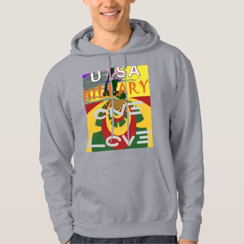 Hillary USA Jamaica Rasta Colors Hoodie