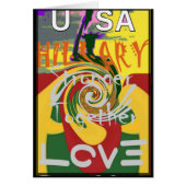 Hillary USA President Stronger Together red golden (Front)