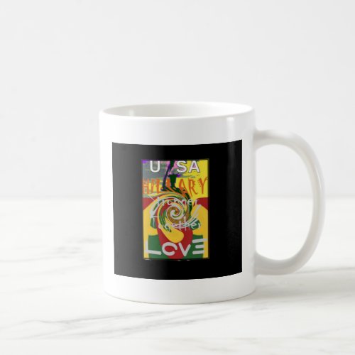 Hillary USA Stronger Together Rasta Color One Love Coffee Mug