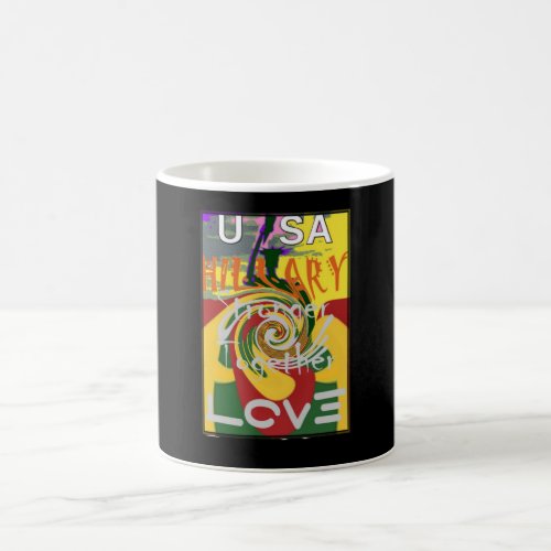 Hillary USA Stronger Together Rasta Color One Love Coffee Mug