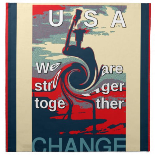 Hillary USA we are stronger together Cloth Napkin
