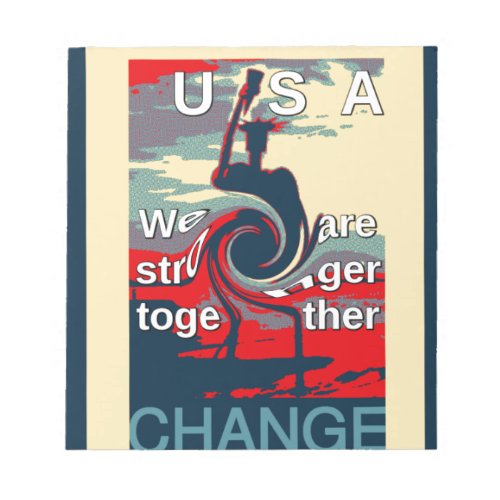 Hillary USA we are stronger together Notepad