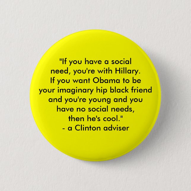 Hillary vs. Obama Button (Front)