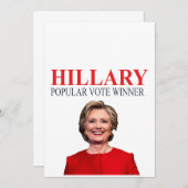 Hillary, winner of the popular vote! (Front/Back)
