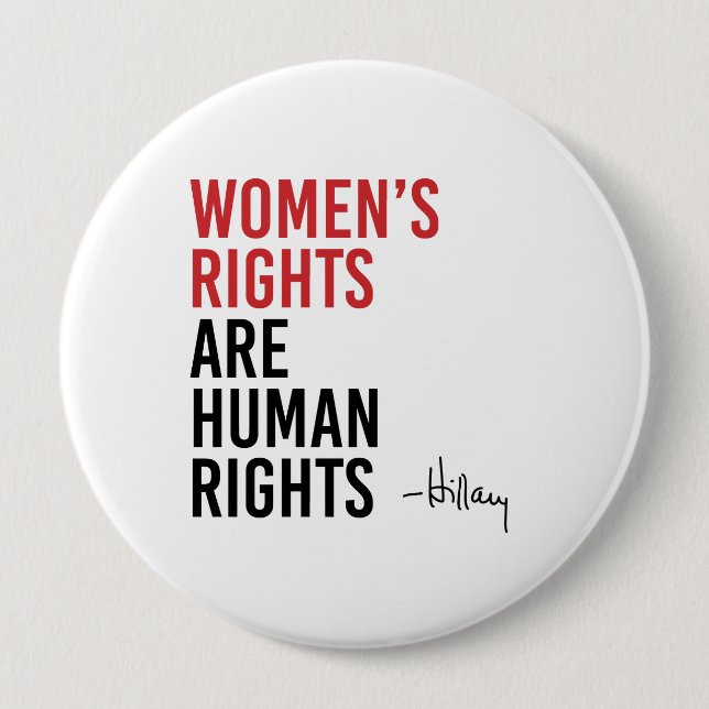 Hillary - Women's Rights are Human Rights - Button (Front)