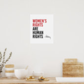 Hillary - Women's Rights are Human Rights - Poster (Kitchen)