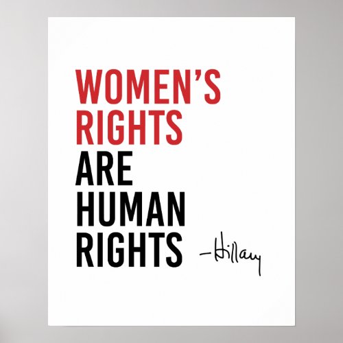 Hillary _ Womens Rights are Human Rights _ Poster