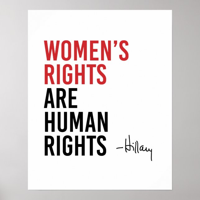 Hillary - Women's Rights are Human Rights - Poster (Front)