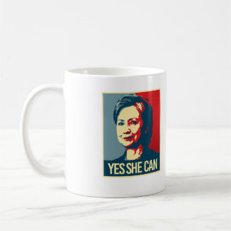 hillary - yes she can - -  coffee mug