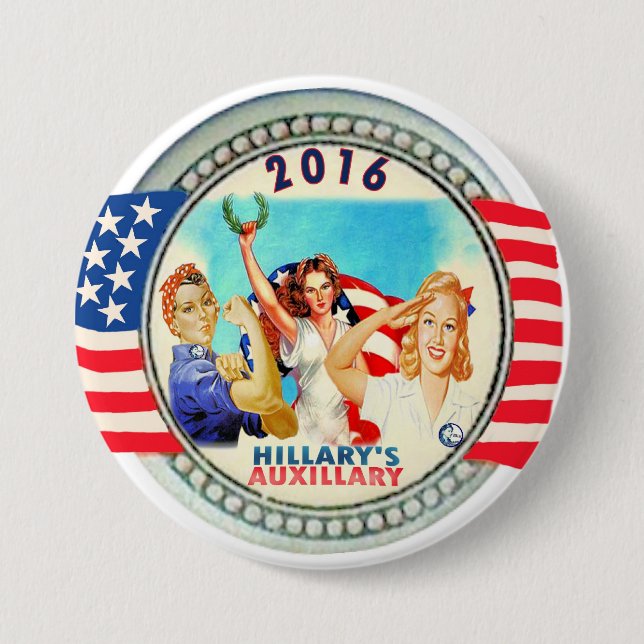 Hillary's Auxillary Button (Front)