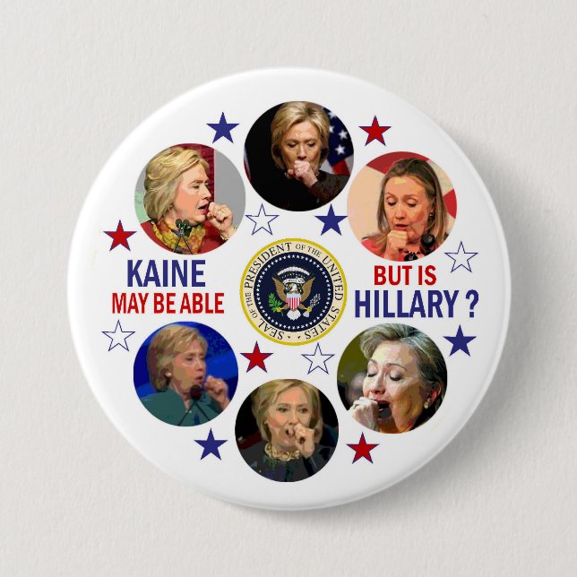 Hillary's Health? Pinback Button (Front)