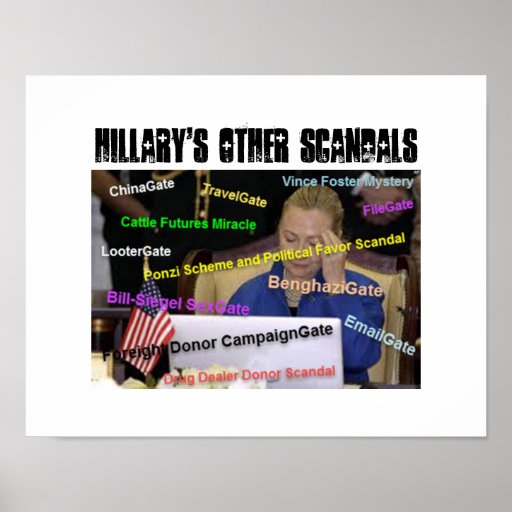HILLARY'S OTHER SCANDALS - Poster, Tshirt etc Poster