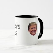 Hillary's Tears - Smiling Trump Mug (Front Right)