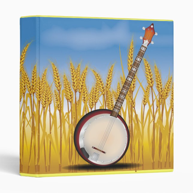 Hillbilly Banjo 3 Ring Binder (Front/Spine)