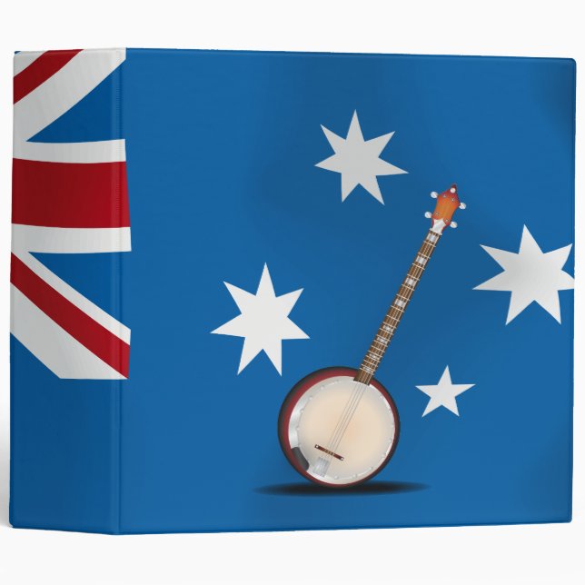 Hillbilly Banjo - Australia 3 Ring Binder (Front/Spine)