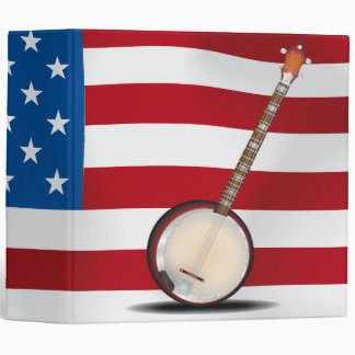 Hillbilly Banjo - USA 3 Ring Binder