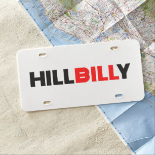 Hillbilly Bill License Plate