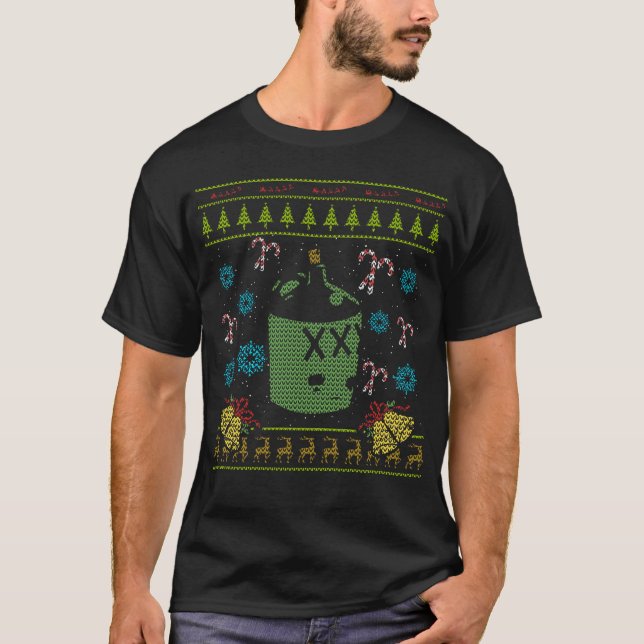 Hillbilly Christmas Ugly Sweater Redneck White (Front)