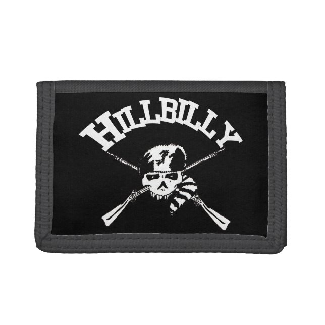Hillbilly Crossbones Tri-fold Wallet (Front)