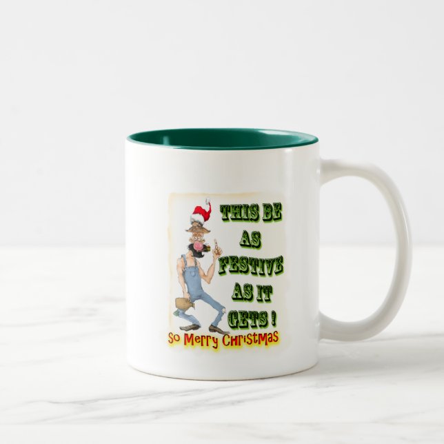 Hillbilly Festive as it gets Two-Tone Coffee Mug (Right)