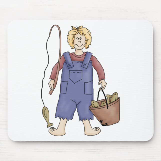 hillbilly fishing mouse pad (Front)