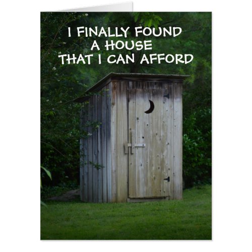 HILLBILLY FUNNY OUTHOUSE BIRTHDAY JUMBO CARD